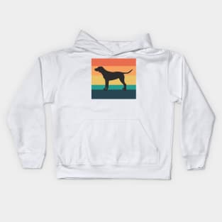 Labrador Retriever Dog Silhouette Vintage Sunset Kids Hoodie